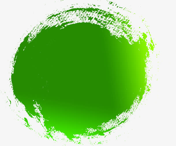 绿色圆形抽象墨迹艺术
