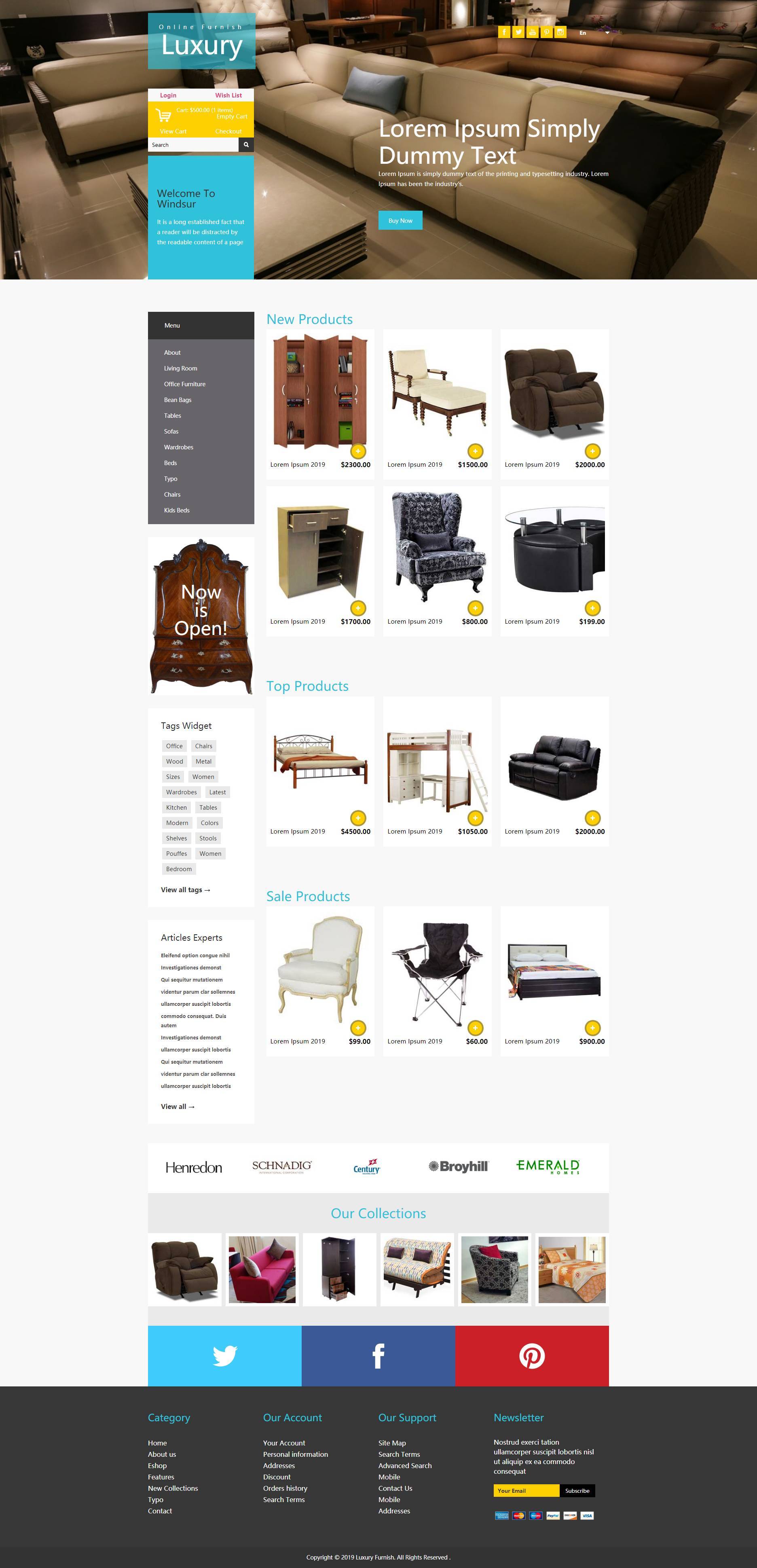 HTML现代家具商城网站模板