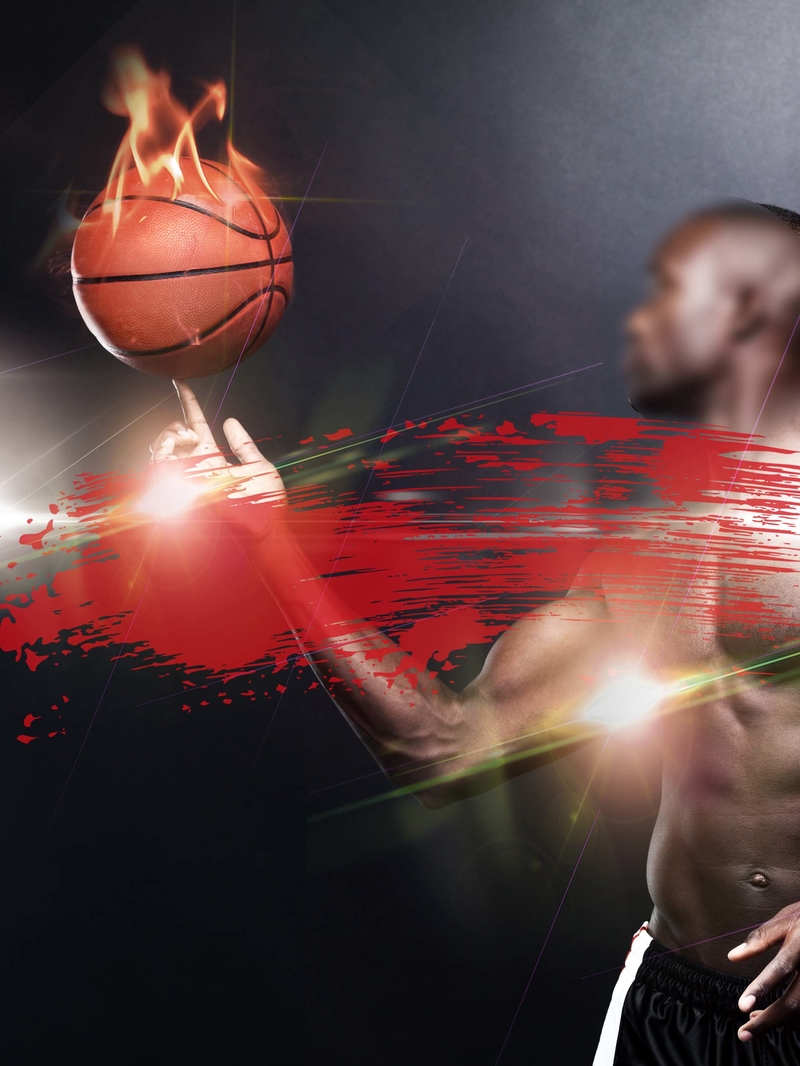 篮球招生海报背景模板