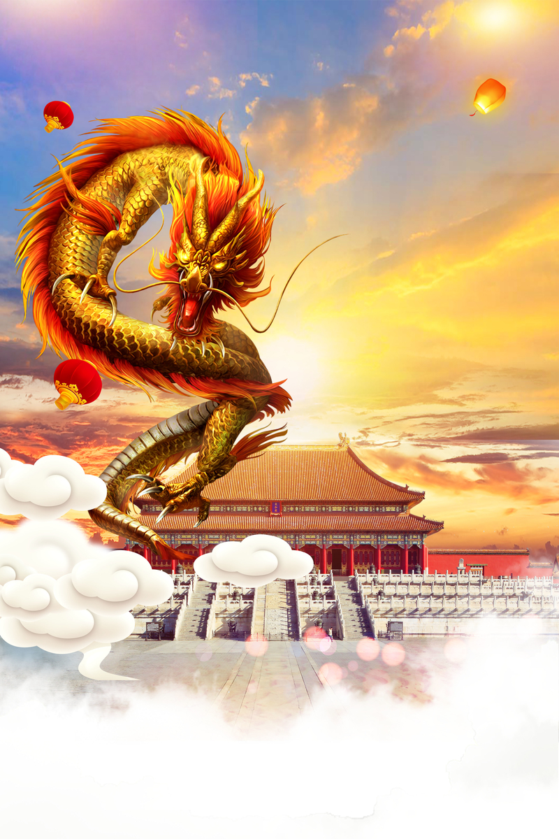 中国风龙抬头传统节日海报