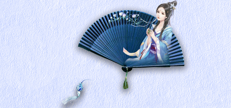 古风蓝色质感中国风平面banner
