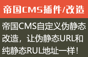 帝国CMS自定义伪静态改造，让伪静态URL和纯静态RUL地址一样！