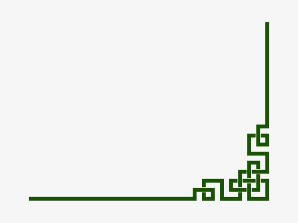 中国风PNG透明图片，绿色古风边框装饰元素，高清下载素材
