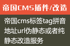 帝国cms标签tag拼音地址url伪静态或者纯静态改造服务