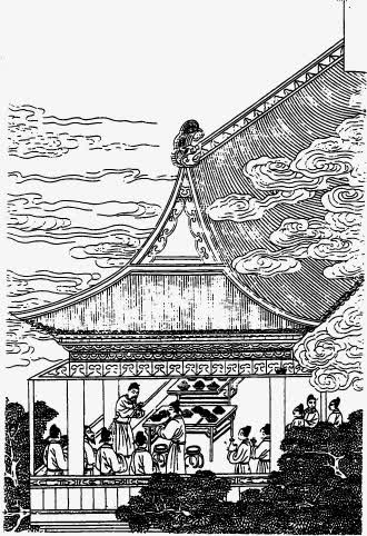中国古人物线稿插画素材