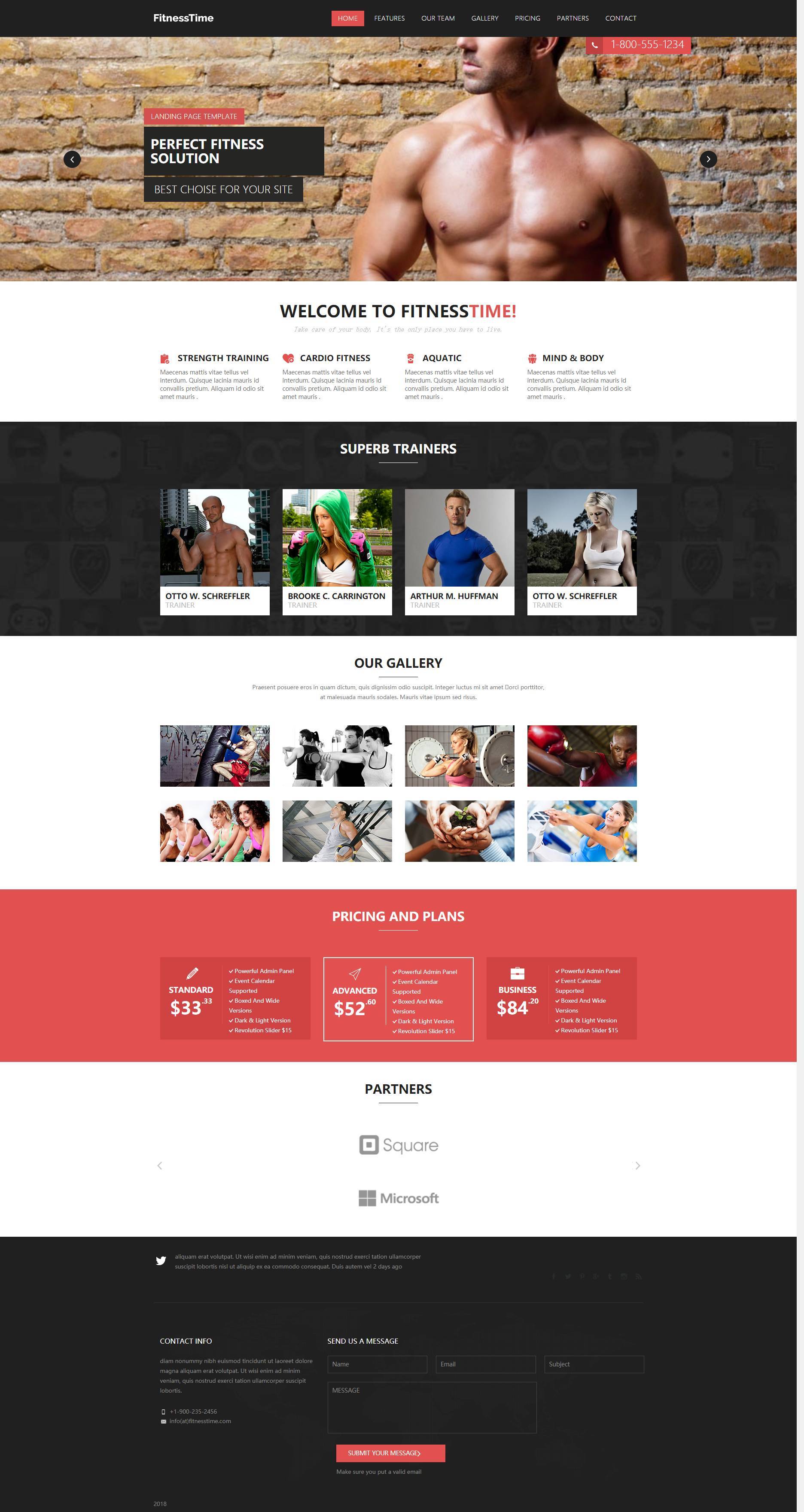 营销型红色健身俱乐部电脑手机分端网站html模板
