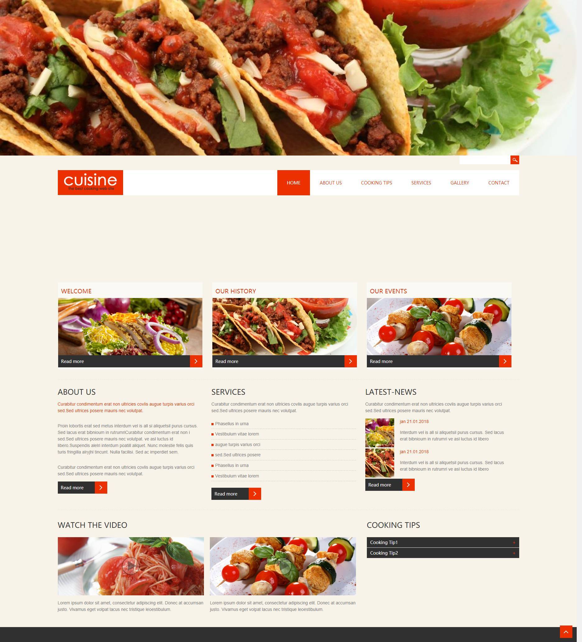 HTML响应式美食餐饮烹饪电脑手机分端网站模板