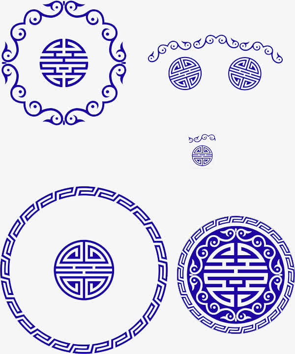 古典青花瓷底纹