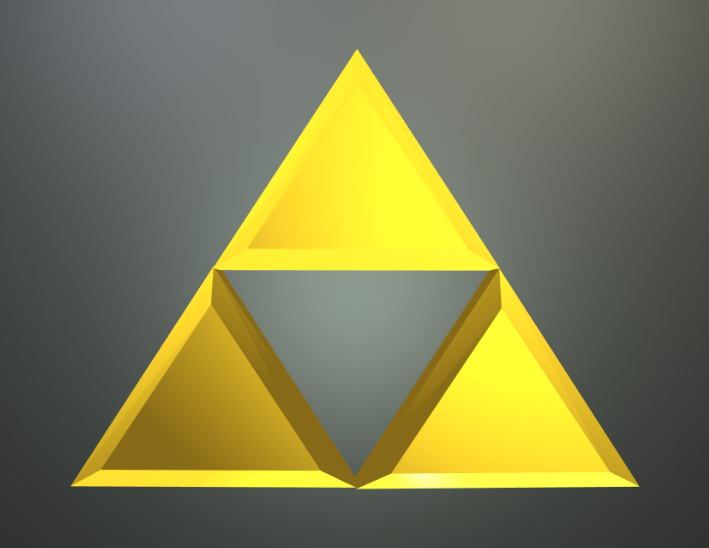 3d立体黄金三角形动画特效