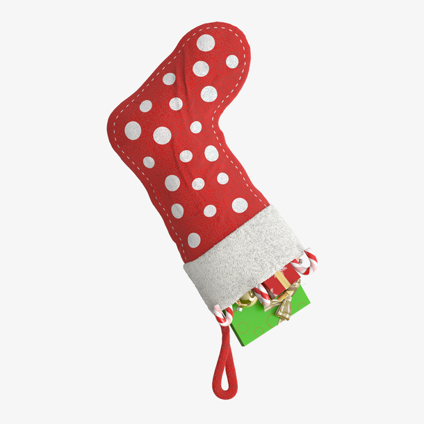 圣诞节元素袜子装饰素材