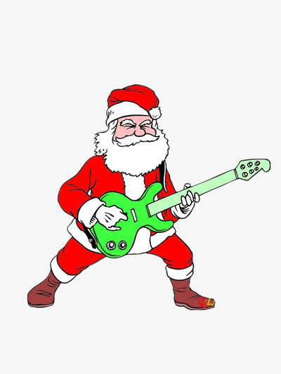 圣诞老人弹吉他