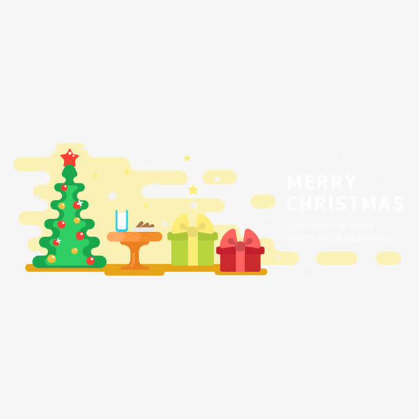 圣诞节矢量元素PNG高清透明图，设计素材免费下载
