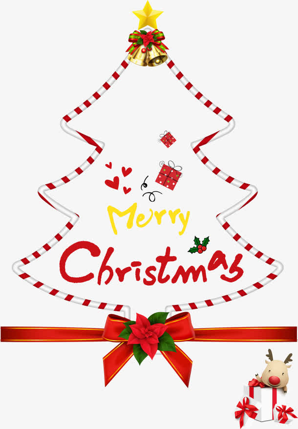矢量卡通圣诞素材，圣诞树铃铛PNG/EPS高清透明图片下载