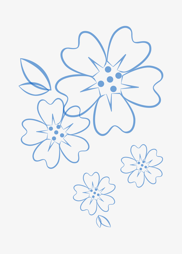 手绘花朵花纹元素