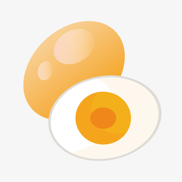 煮蛋白水煮蛋食物插画