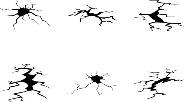 地震裂痕高清PNG透明图，装饰特效素材，免费下载