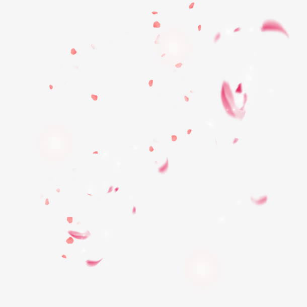漂浮樱花花瓣装饰素材
