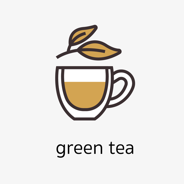 可爱绿茶的卡通图标