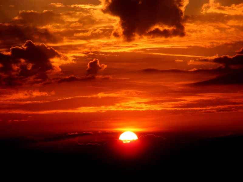 夕阳和火烧云摄影