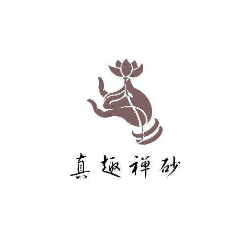 佛教禅砂LOGO，手持莲花高清PNG，透明免扣素材下载