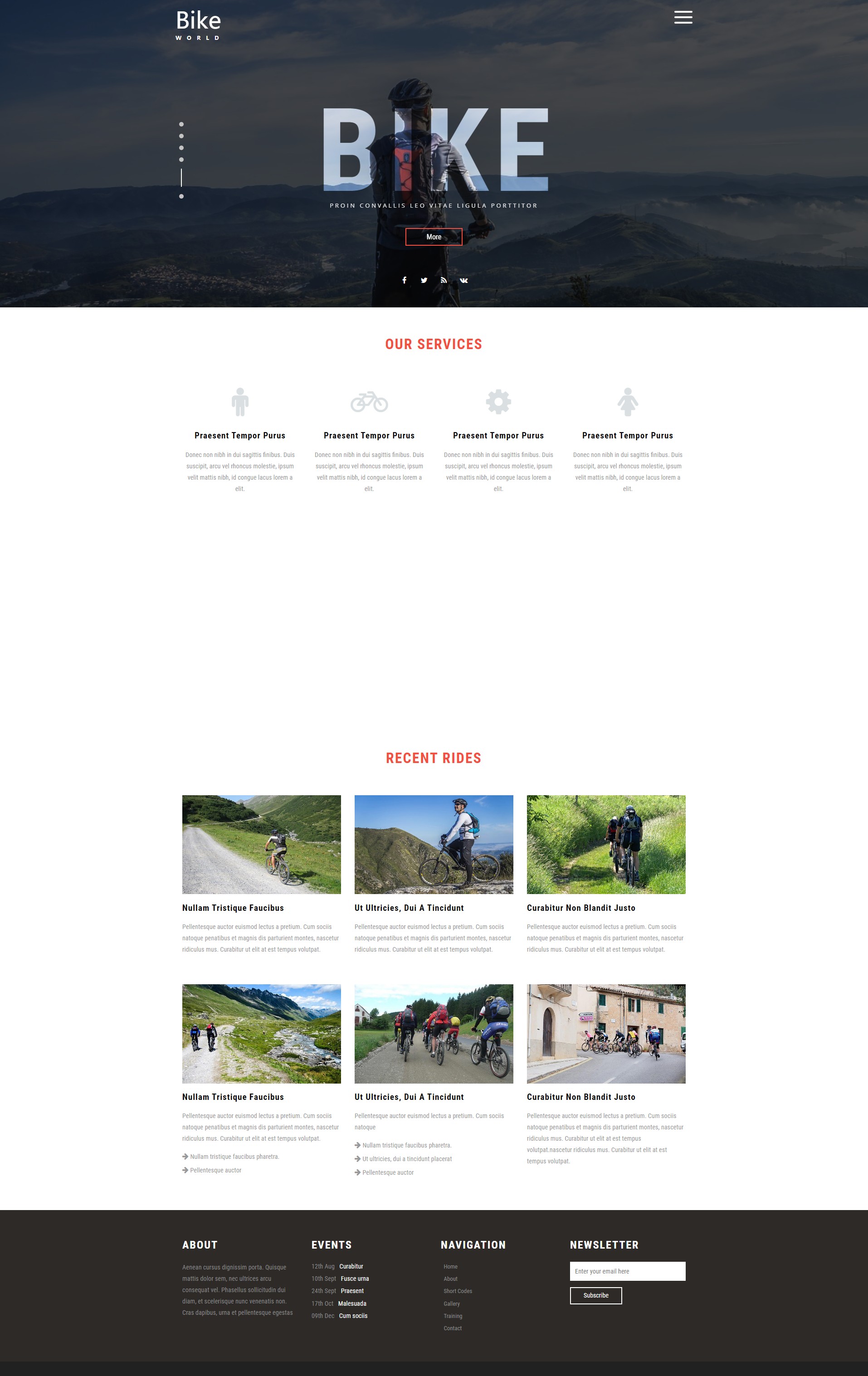 个性的HTML单车骑行俱乐部网站模板