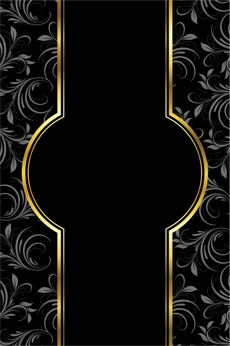 黑金花纹样式边框背景