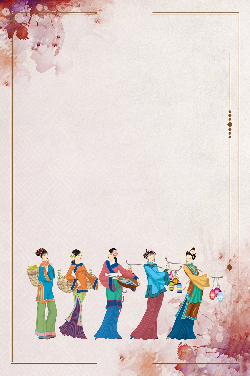 复古中国风传统汉服文化海报