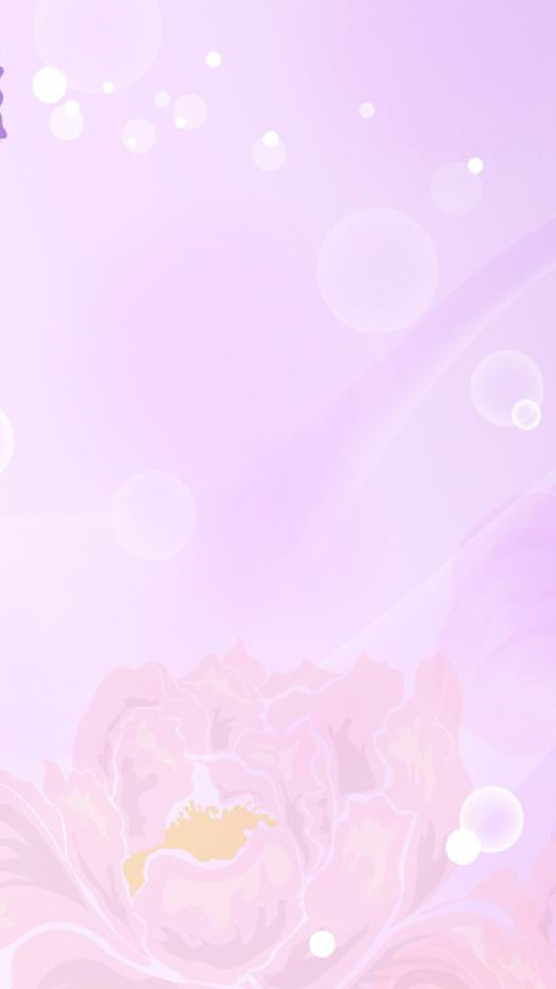 浅紫色花瓣图案H5背景素材