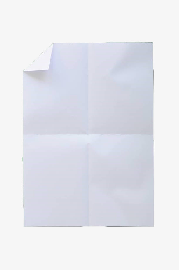白色折痕纸张