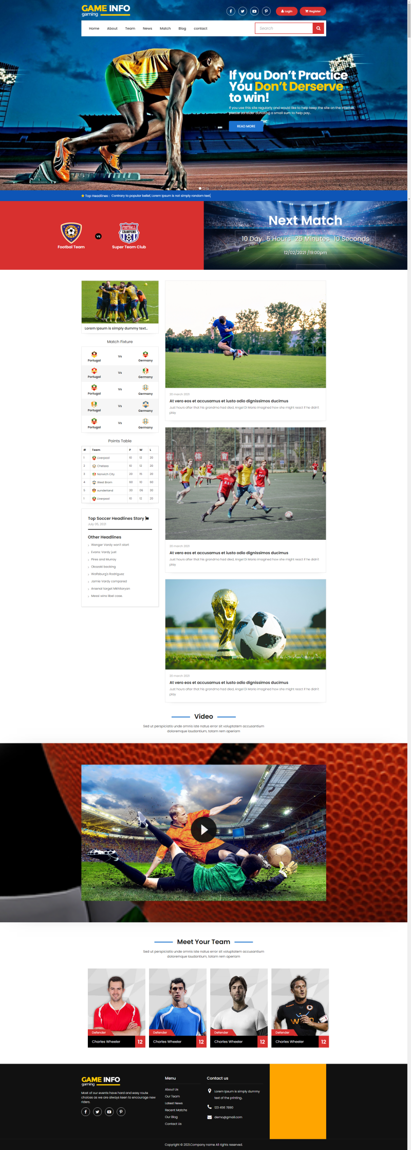 足球网站设计，足球资讯网站源码