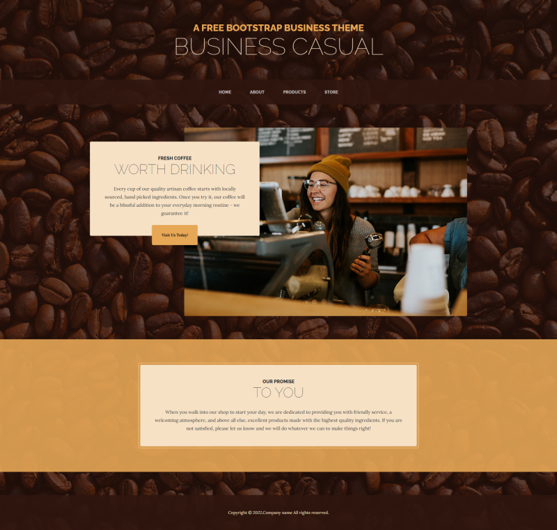 咖啡厅网站设计，商务休闲咖啡网站设计代码