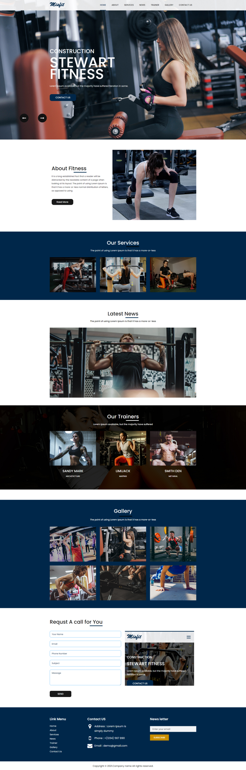 健身房网站设计，2022健身房网站源码模板