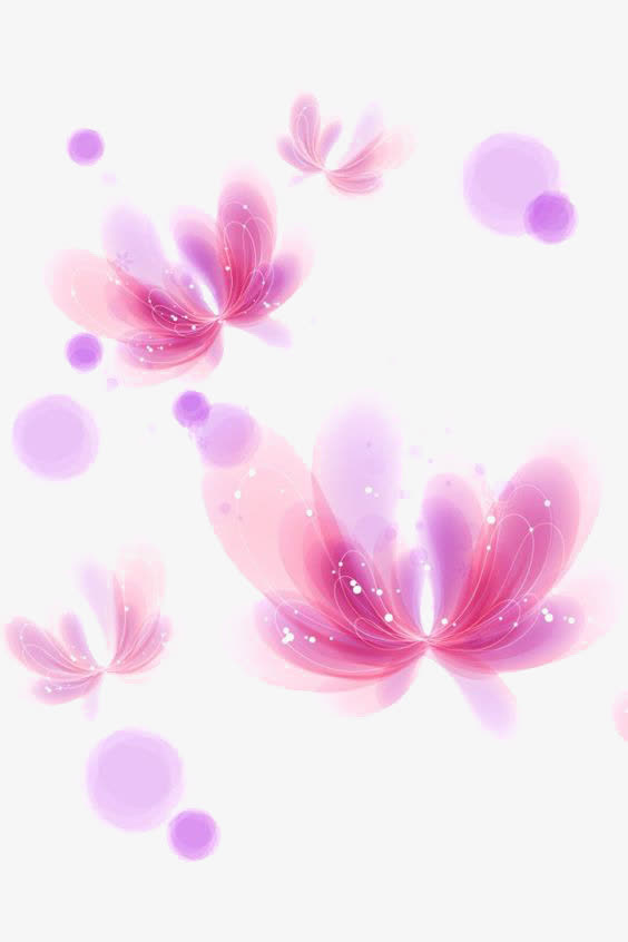 淡粉色花朵装饰