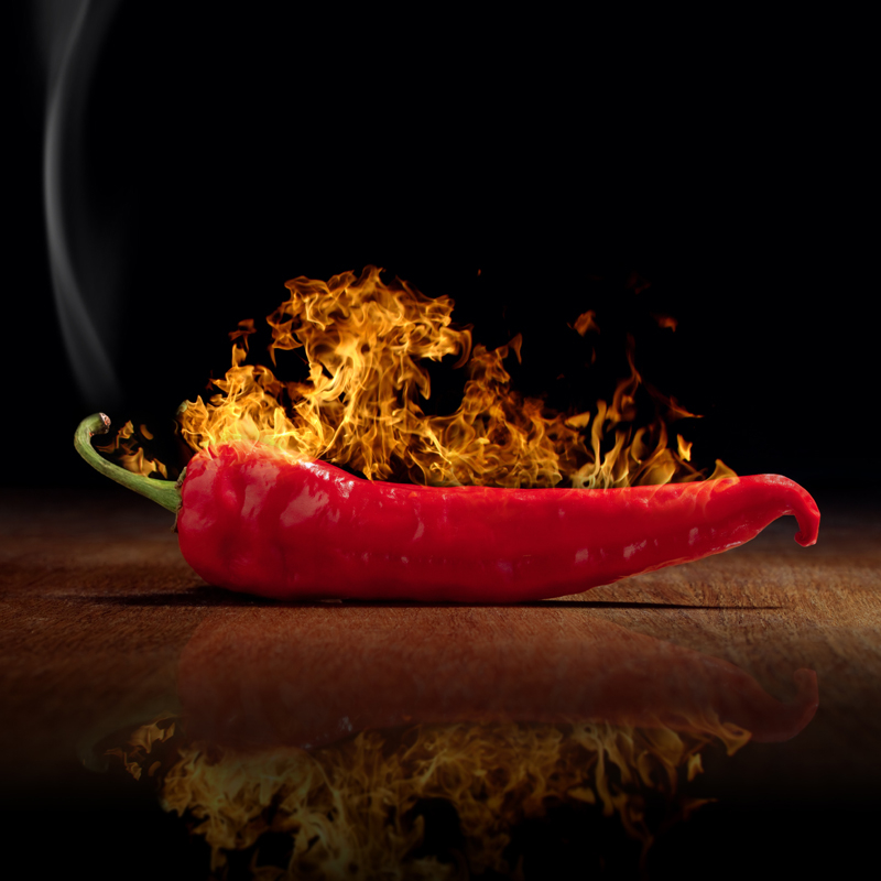 火焰辣椒酱食品促销主图背景素材