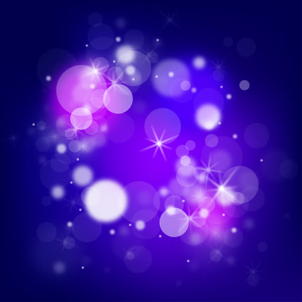 紫色创意合成星光光晕效果