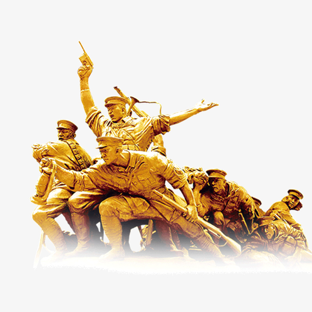 抗日中的解放军雕像