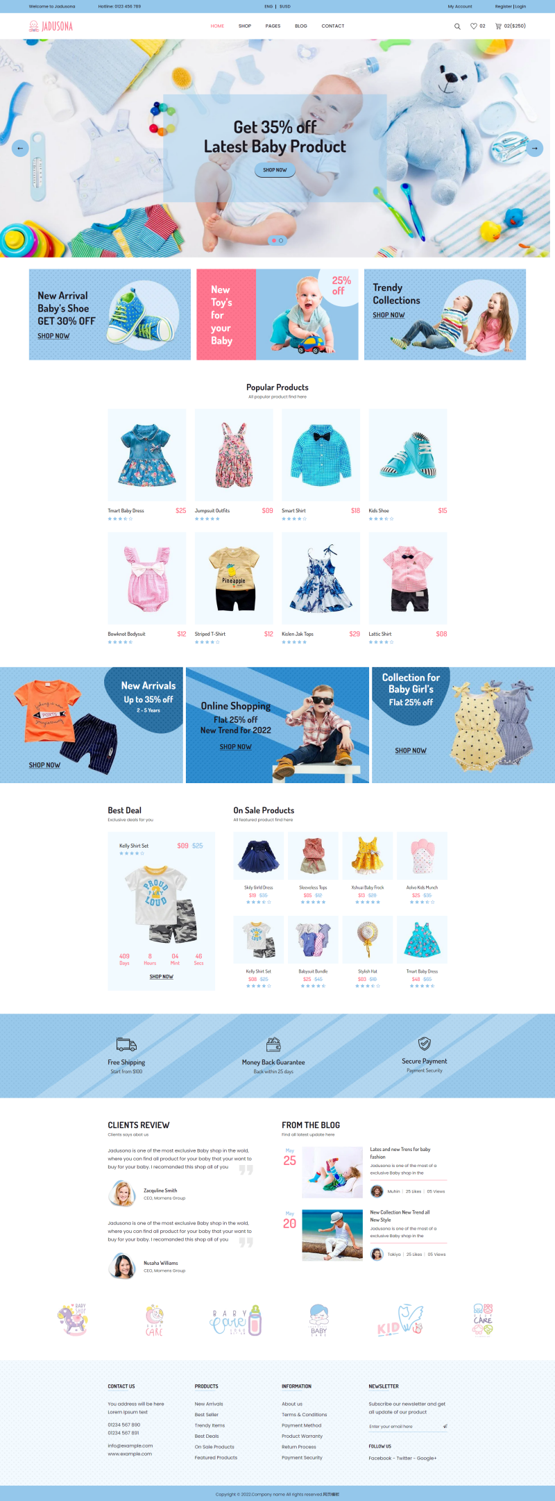 网上商城html模板，母婴商城网站模板