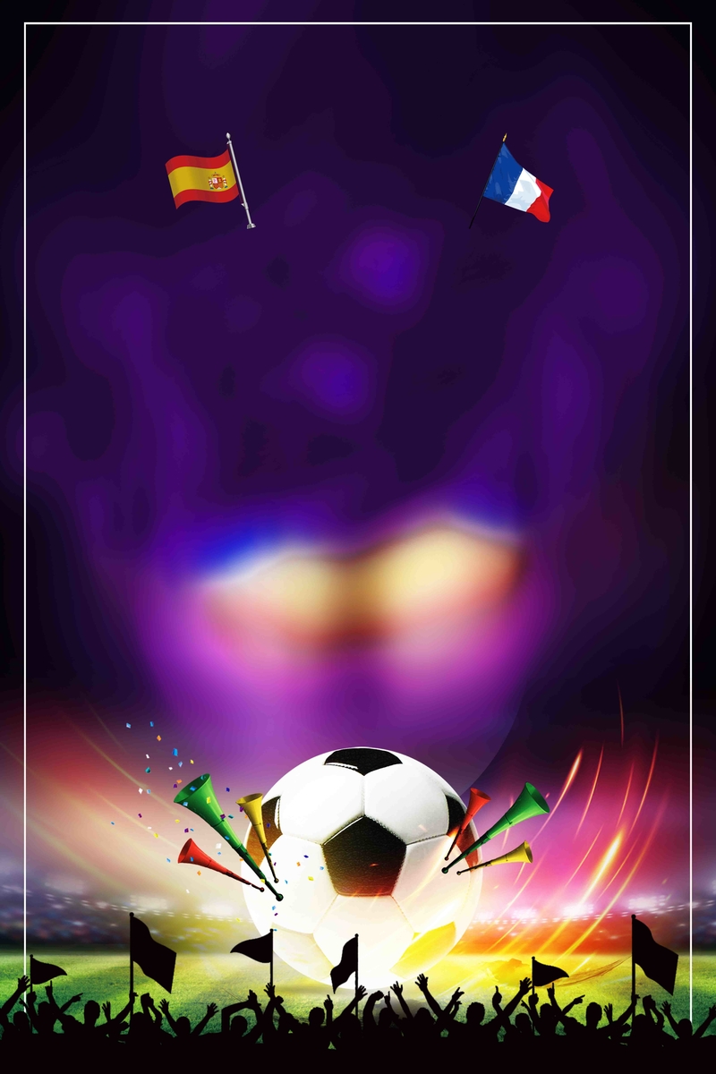 炫彩创意俄罗斯世界杯海报