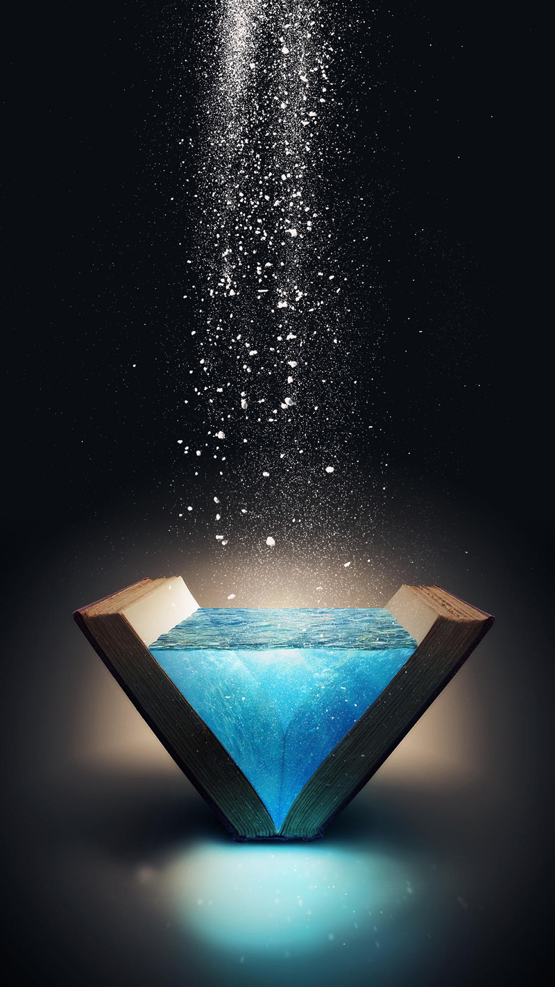 创意背景图科技钻石海洋书本