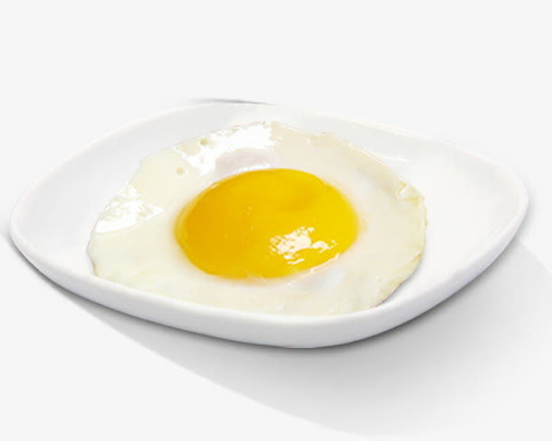 盘中的煎蛋