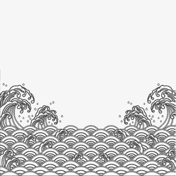 日式海浪花纹