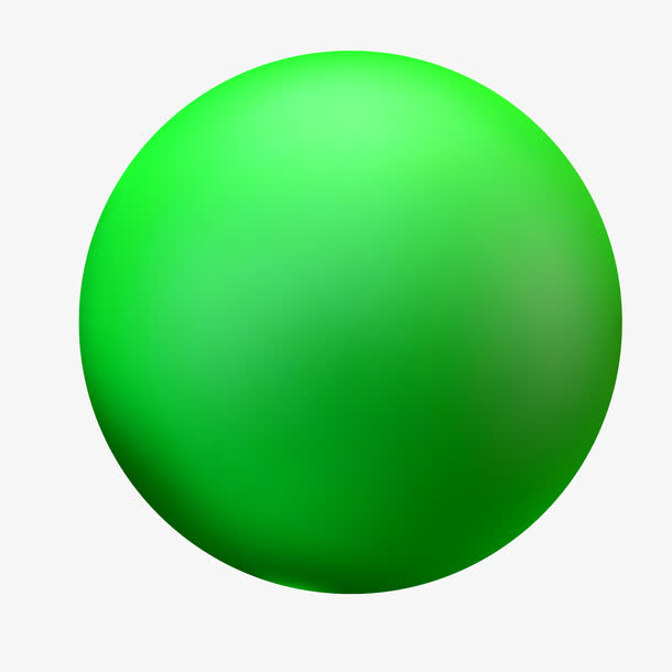 纯绿色圆形球体3D