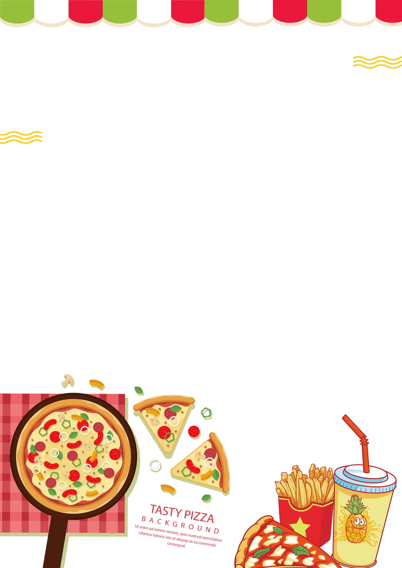 吃货节美食美味披萨海报背景
