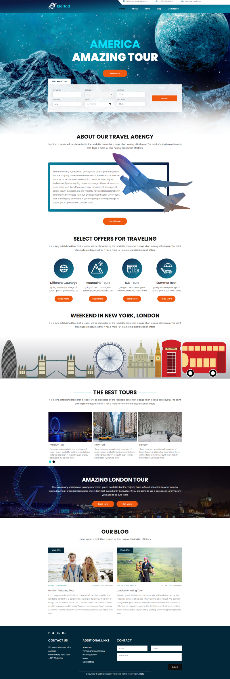 旅行社网站设计HTML，旅游公司网站模板