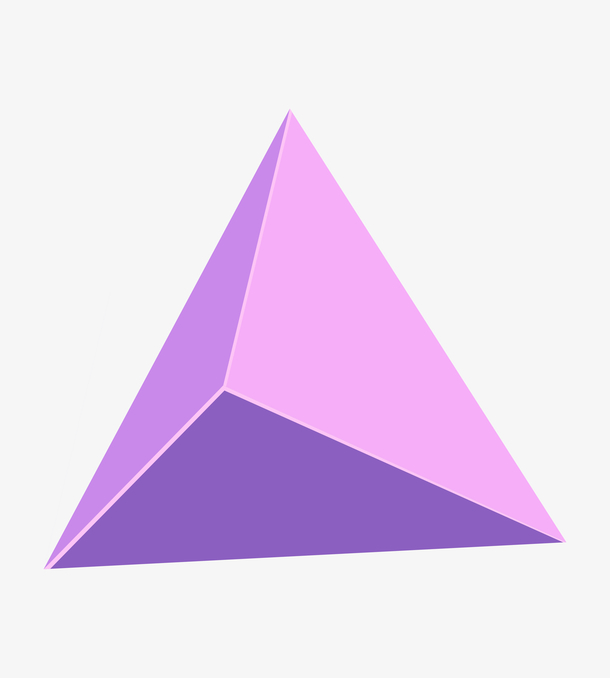 粉红色多边形几何体