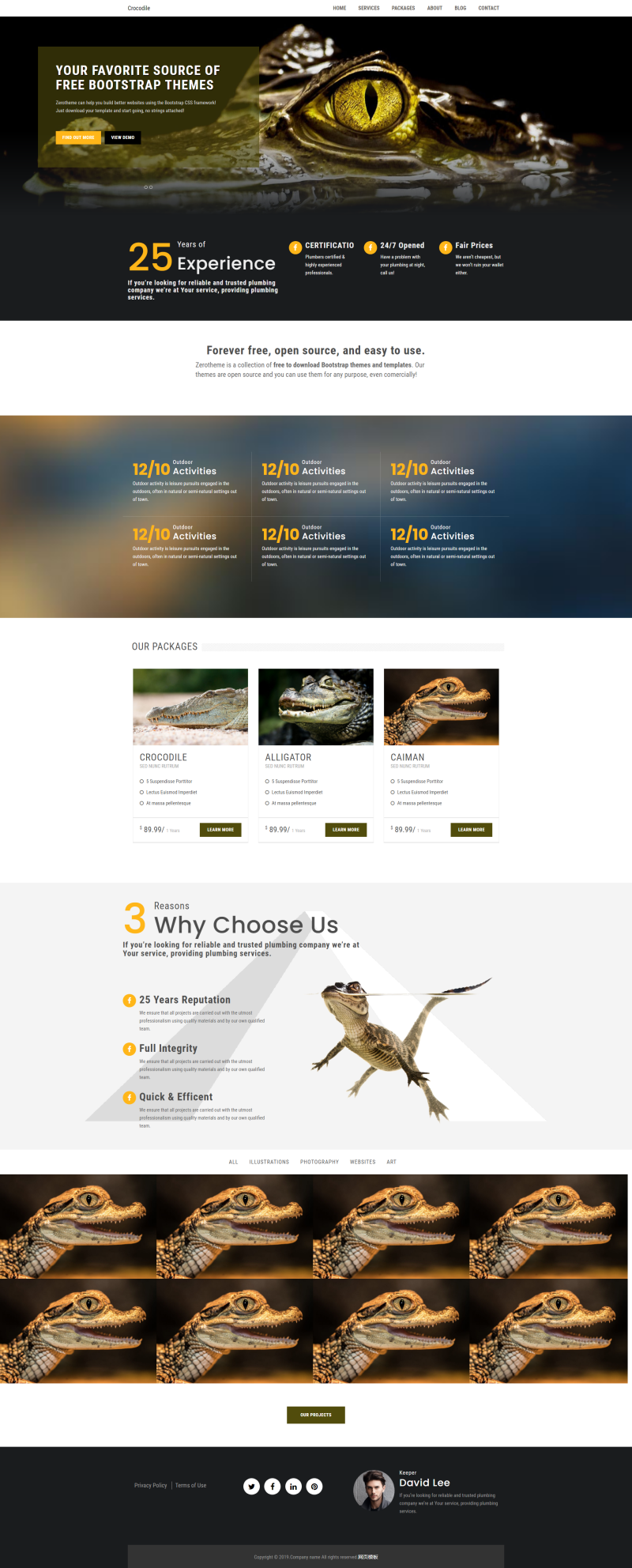 养殖网站源码，鳄鱼养殖公司网站模板