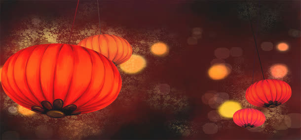 高清摄影室外中国过年红色的灯笼