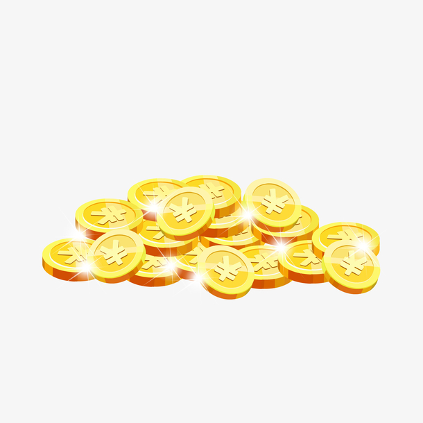 金币堆钱币堆