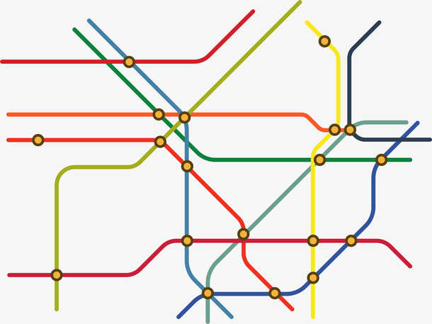 交通地铁线路图装饰