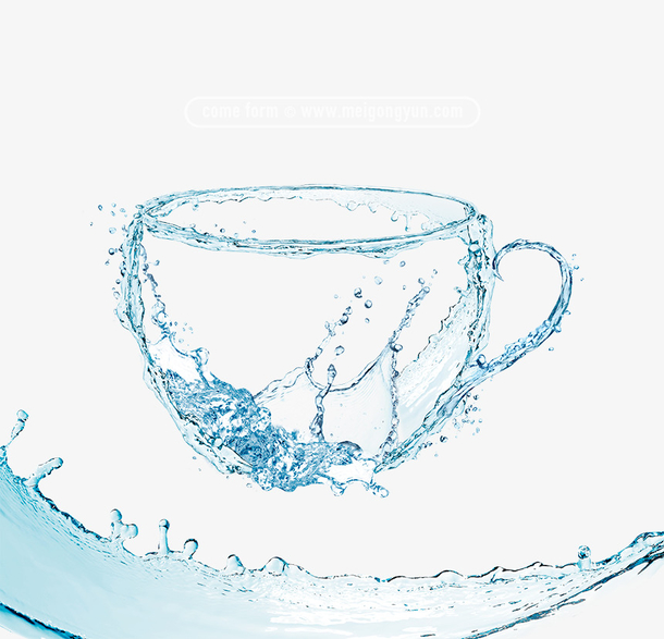 水杯形状水元素PSD分层元素